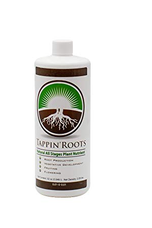 32 oz Tappin' Roots Natural All Stages Fertilizer Liquid Plant Food Concentrated Nutrient Solution Organic Roots Accelerator for Garden Plants,Tree, Vegetables and hydroponics (Natural, 32 Oz)