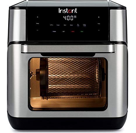 Instant Vortex Plus 7-in-1 Air Fryer, Toaster Oven, and Rotisserie Oven, 10 Quart, 7 Programs, Air Fry, Rotisserie, Roast, Broil, Bake, Reheat, and Dehydrate