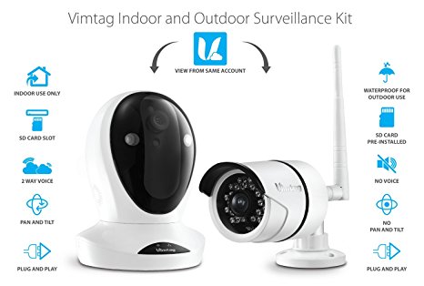 Vimtag Camera Kit - P1 Indoor Cam, B1 Outdoor Cam, | Wireless Security Solution