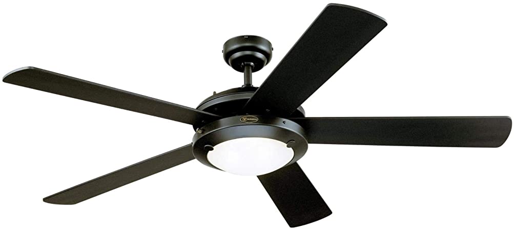 Westinghouse Lighting 7224200 Comet Indoor Ceiling Fan with Light, 52 Inch, Matte Black