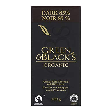 Green & Black's Organic Dark Chocolate with 85-Percent Cocoa, 100gm