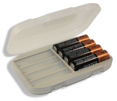 Malamute Rugged AA Battery Organizer - Hard Shell Storage Case Holds 8 AAs, Traction Feet, Made in the USA (Khaki)