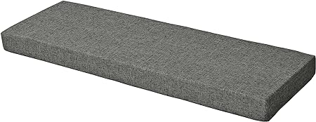 SINCERE Custom Size Bench Cushions Indoor, Window Seating Cushions, Corner Nook Bench Cushions, Rv Seat Cushion Replacement, 16.5x62 inch Seating Cushions for Bay Window Bench, Darkgray