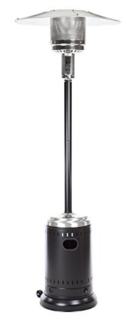 Fire Sense Commercial Patio Heater, Stainless Steel and Black Powder Coating