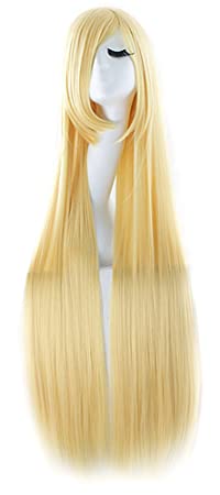 MapofBeauty 40" 100cm Anime Costume Long Straight Cosplay Wig Party Wig (Blonde)