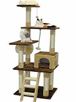 Go Pet Club Cat Tree Furniture Condo, 67-Inch