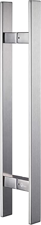 TOGU TG-6018 24 inches Solid Standoffs Heavy-Duty Commercial Grade-304 Stainless Steel Push Pull Door Handle/Barn Door Pull Handle/Glass Pulls, Full Brushed Stainless Steel Finish