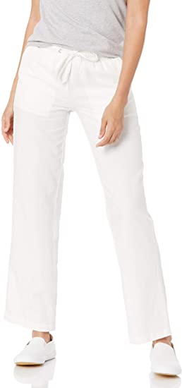 Amazon Essentials Women's Linen Blend Drawstring Wide Leg Pant