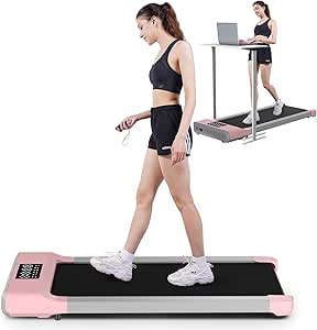 SupeRun Smart Walking Pad, 2 in 1 Under Desk Treadmill for Home with Remote or App Control LED Display, 2.5HP Quiet Walking Jogging Machine for Office Home Use 300Lbs Capacity