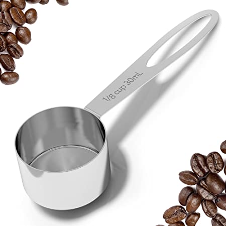Coffee Gator Stainless Steel Measuring Scoop — 1-Pack — 1floz / 30ml