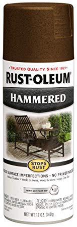 Rust-Oleum 210880 Hammered Metal Finish Spray, Brown, 12-Ounce