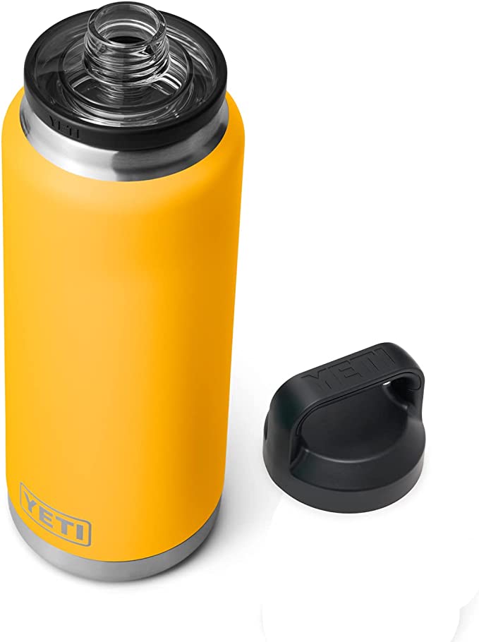 YETI Rambler 36 oz Bottle, Vacuum Insulated, Stainless Steel with Chug Cap, Alpine Yellow