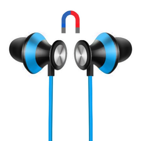 Bluetooth Headphones Runner X9 V40 Wireless Bluetooth Earphones In-Ear Headphones with MicAPT-X Sweatproof Magnet Earbuds for GymRunningExercisingBikingCalling Phones - Blue