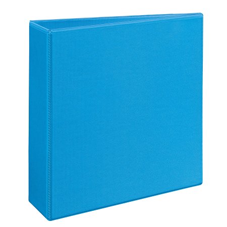 Avery Heavy-Duty Nonstick View Binder, 3" One Touch Slant Rings, 600-Sheet Capacity, DuraHinge, Lt. Blue (05601)