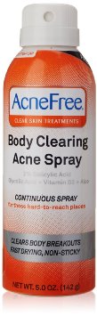 AcneFree Body Clearing Acne Spray, 5 Ounce