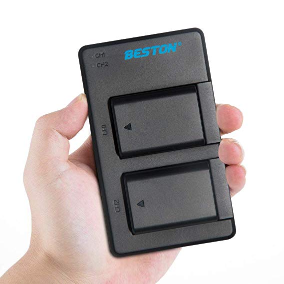 BESTON 2-Pack NP-FW50 Battery Pack and USB Dual Charger Kit for Sony A6300 A6000 A6500 A7 A7II A7R A7RII A7S A7SII A5100 A5000 Camera