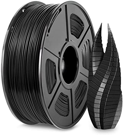 3D Printer PLA Filament 1.75, Black PLA Filament 1.75mm, Fit FDM 3D Printer, 1KG Spool, Dimensional Accuracy  /- 0.02 mm PLA Black