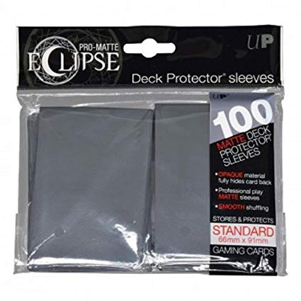 PRO-Matte Eclipse Smoke Grey Standard Deck Protector sleeves (100 count pack)