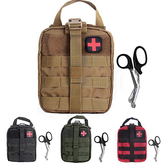 Compact Tactical MOLLE Rip-Away EMT Medical First Aid Utility Pouch 1000D Nylon Carlebben