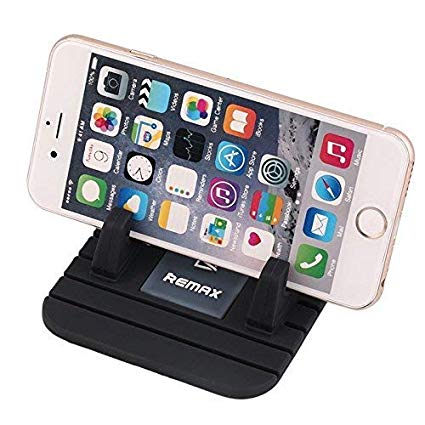 Remax Car Phone Holder, Car Phone Mount Silicone Phone Car Dashboard Car Pad Mat Various Dashboards, Anti-Slip Desk Phone Stand Compatible with iPhone Samsung Galaxy Note HTC LG BlackBerry (Black)