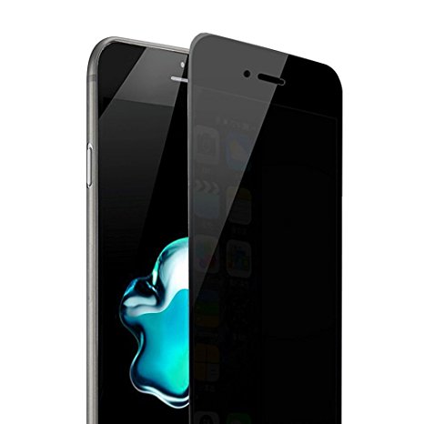 iPhone 7 Plus Privacy Screen Protector, Vintar Anti-Spy Tempered Glass Full Screen Protector Premium HD 2.5D Curve Edge 0.3mm 9H Anti-Scratch, Anti-Fingerprint, Easy Install.