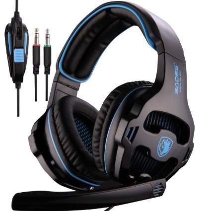 SADES SA810 3.5mm Wired Stereo Gaming Headset with Microphone for PC and Laptop (Black)