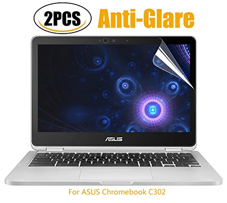 [2PCS PACK] ASUS Chromebook Flip 12.5" Screen Protector, CaseBuy Anti-Glare Anti-Scratch Whole Screen Protector Skin for ASUS Chromebook Flip C302CA-DHM4 12.5-Inch Touchscreen, 2-Piceces/Pack