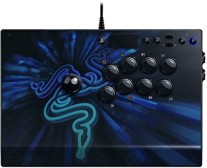 Razer Panthera Evo for PlayStation - Arcade Stick Controller with Mechanical Switches for PS4 and PS5 (Customization Options, Headset Connection, Sanwa Lever)