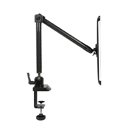 The Joy Factory Tournez2 Retractable Carbon Fiber Clamp Mount with 360 Angle Adjust for iPad 2 - Black (AAB107)