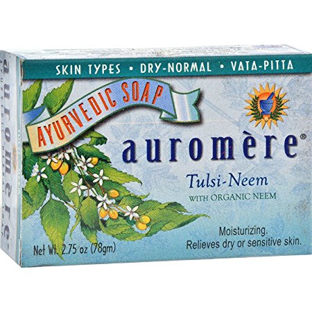 Auromere Ayurvedic Products Soap-Tulsi-Neem Auromere Ayurvedic Products 2.75 oz. Bar Soap