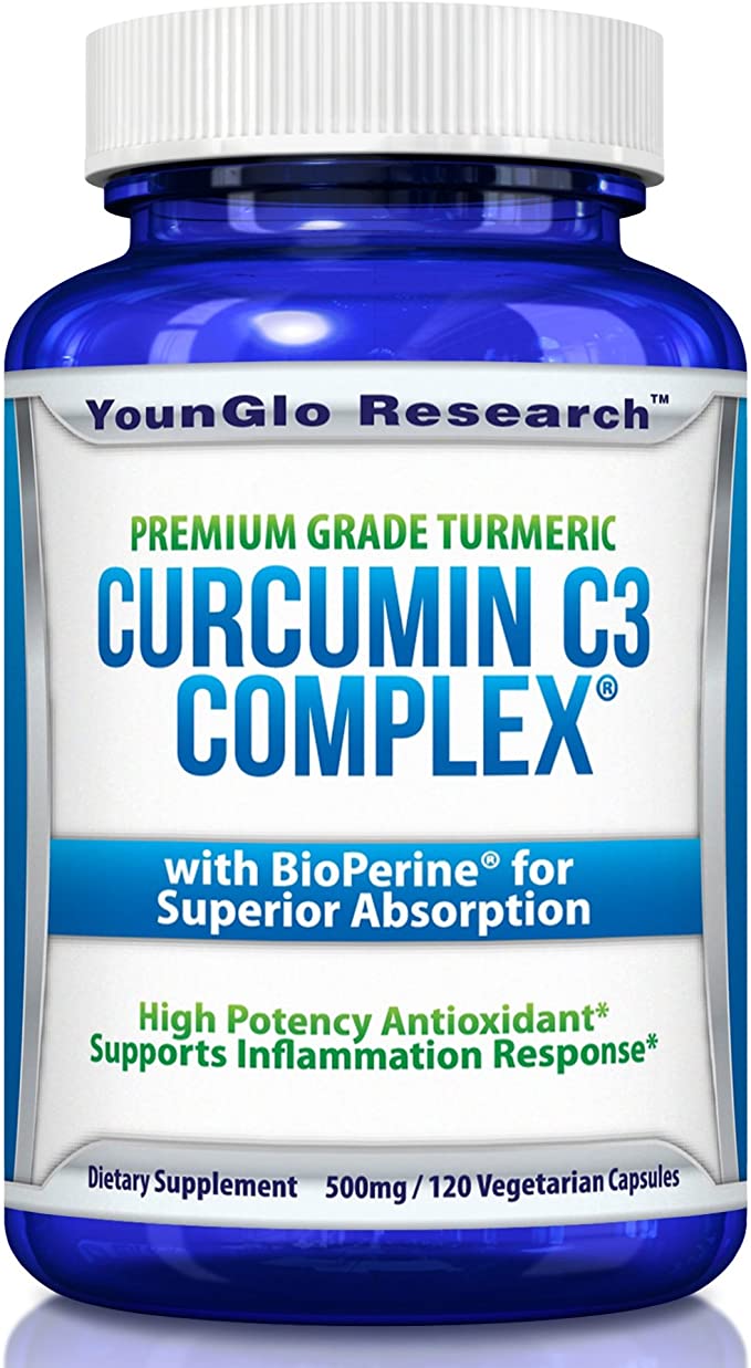 Curcumin C3 Complex with BioPerine - Powerful Health Benefits - Non-GMO Vegetarian Tumeric Capsules (1 Pack)
