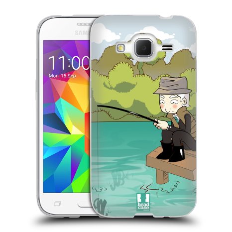 Head Case Designs Fishing For A Job Head Case Mix Soft Gel Back Case Cover for Samsung Galaxy Core Prime