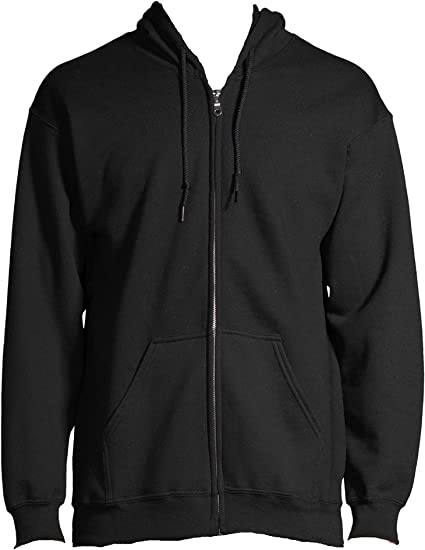 Men's Solid Fleece Full Zip Up Hoodie Jacket Sweatshirt