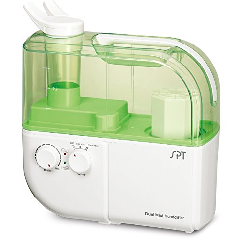 SPT SU-4010G Dual Mist Humidifier with ION Exchange Filter, Green