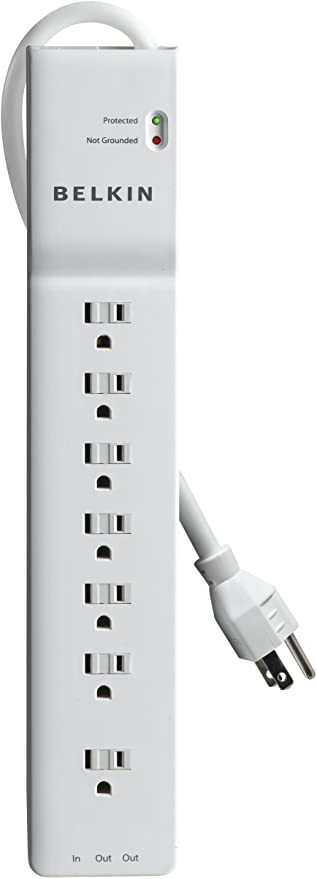 Belkin BE107201-08-DP 7-Outlet SurgeMaster Surge Protector - 12 Foot Cord