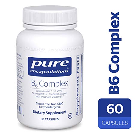 Pure Encapsulations - B6 Complex - Hypoallergenic Dietary Supplement with Metafolin L-5-MTH - 60 Capsules