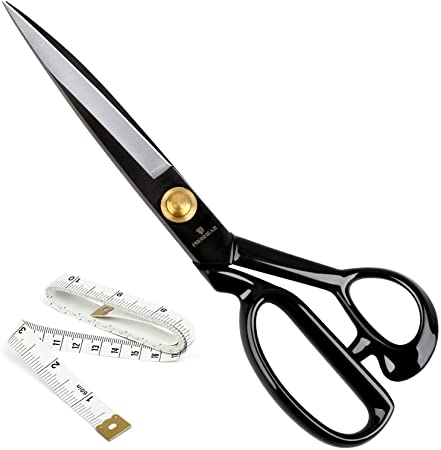Fabric Scissors Professional 10 inch Heavy-Duty Sewing-Scissors for Leather Industrial Strength High Carbon Steel Tailor-Shears Dressmaking Tailoring Home Office Artists Students