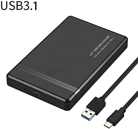 hudiemm0B Hard Disk Case, USB 2.0/3.0/3.1 2.5inch SATA HDD Enclosure Mobile Hard Disk Adapter Case Box