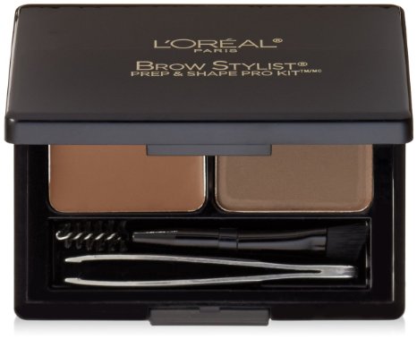 LOreal Paris Cosmetics Stylist Prep and Shape Brow Liner Kit Medium To Dark 012 Ounce