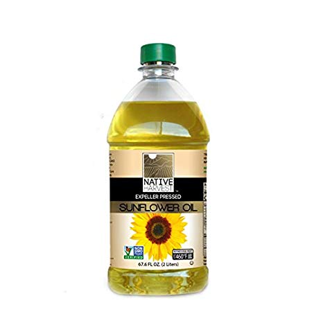 Native Harvest Expeller Pressed High Oleic Non-GMO Sunflower Oil, 2 Liters (67.6 FL OZ)