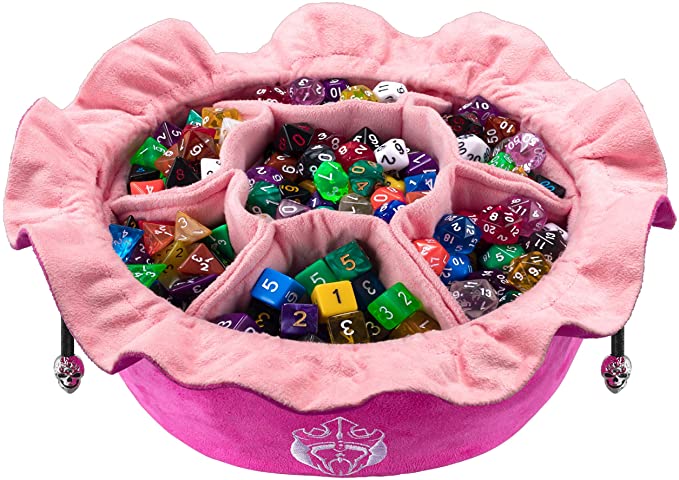 Immense Dice Bags with Pockets - Pink - Capacity 150  Dice - Great for Dice Hoarders