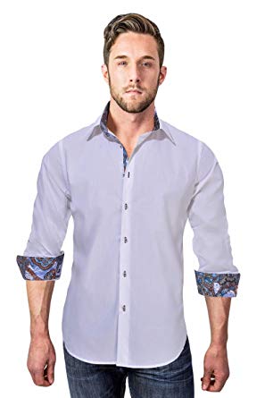 SALE! Verzari Men's Designer Series 100% Cotton Shirt, Long Sleeve