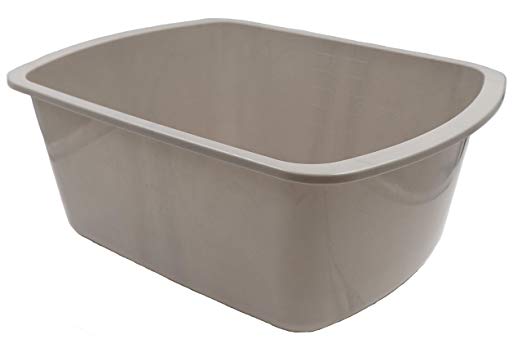 Healthstar Rectangular Portable Plastic Wash Basins Mauve 7 Quart - Gray