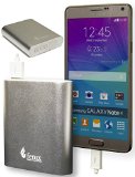 Fenix - Portable Silver Charger 6000 mAh 5V 1A External Power Bank with Indicator Light for iPhone Samsung Galaxy HTC LG and More Includes a Micro USB Cable