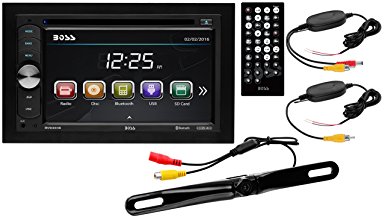 Boss Audio B9351WRC Double Din, Touchscreen, Bluetooth, DVD/CD/MP3/USB/SD AM/FM Car Stereo, 6.2 Inch Digital LCD Monitor, Wireless Remote, Wireless Rear License Plate Camera.