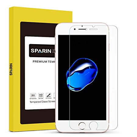 SPARIN iPhone 7 Plus Screen Protector, Tempered Glass Screen Protector for iPhone 7 Plus with [Lifetime Warranty] [Bubble Free Install] [2.5D Curved Edge] [HD Clear]