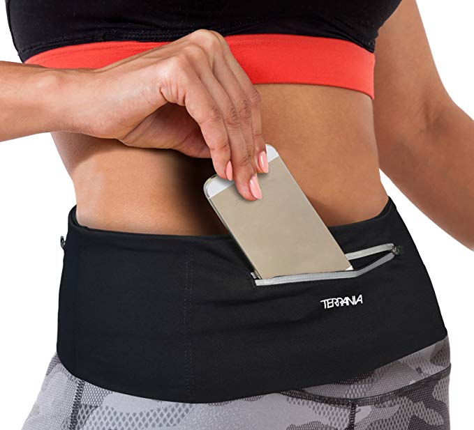 Tirrinia Unisex Running Belt Fanny Pack for iPhone X 6 7 8 Plus, Runner Workout Belt Waist Pack for Women and Men Walking Fitness Jogging Travel