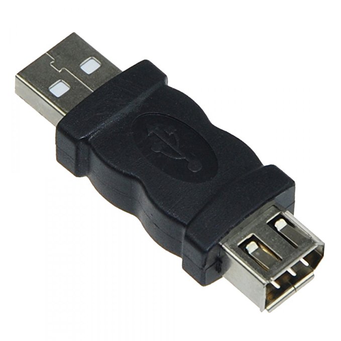 EarlyBirdSavings USB 2.0 A Male to Firewire IEEE 1394 6P Female Adaptor Converter Connector F/M