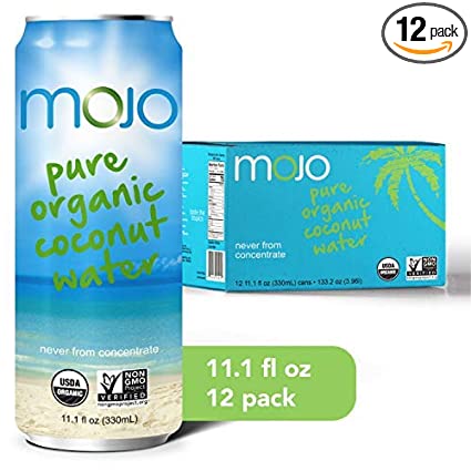 MOJO Organic Coconut Water (12 Pack) Hydrating | Electrolytes | Gluten Free | Potassium | Organic |