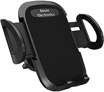 Beam Electronics Universal Smartphone Car Air Vent Mount Holder Cradle Compatible with iPhone Xs XS Max XR X 8 8  7 7  SE 6s 6  6 5s 4 Samsung Galaxy S10 S9 S8 S7 S6 S5 S4 LG Nexus (Black)
